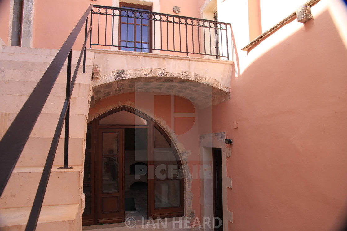 "Archway and reflected sky" stock image