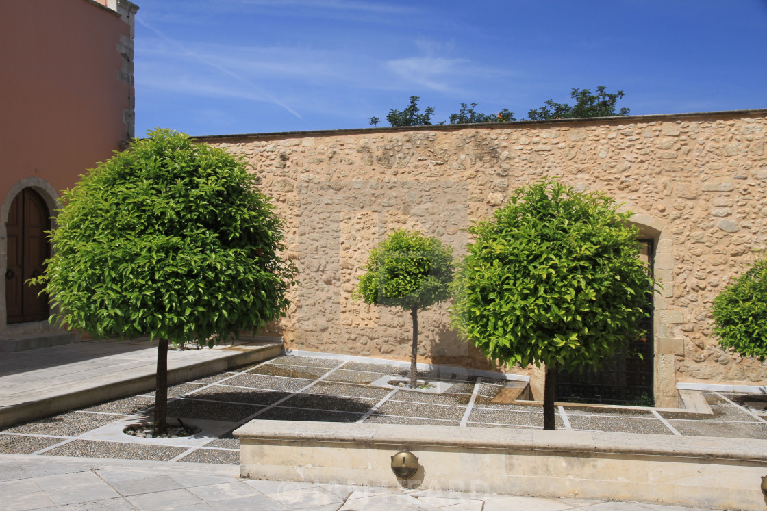 "Courtyard, Crete" stock image