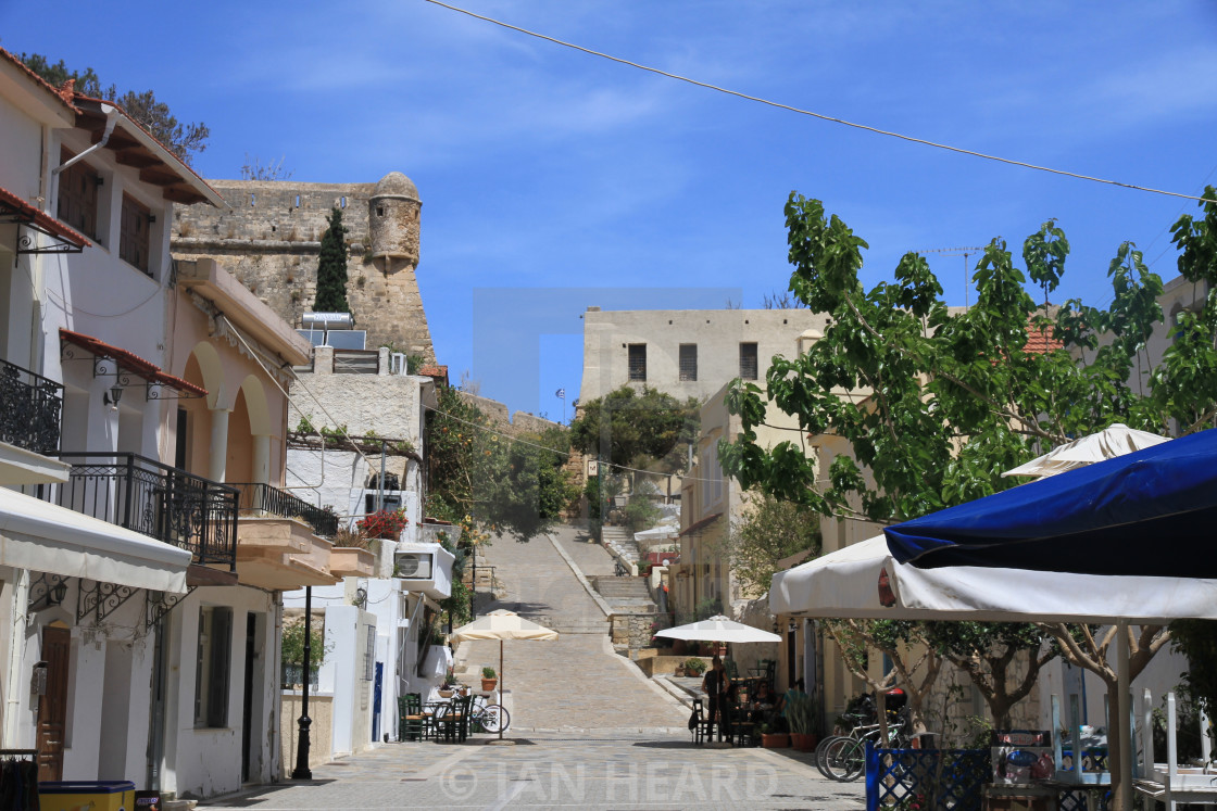 "Street scene Nafplion, Crete" stock image