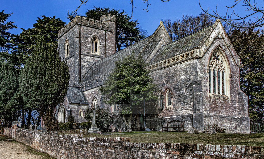 "Church on Brownsea Island" stock image