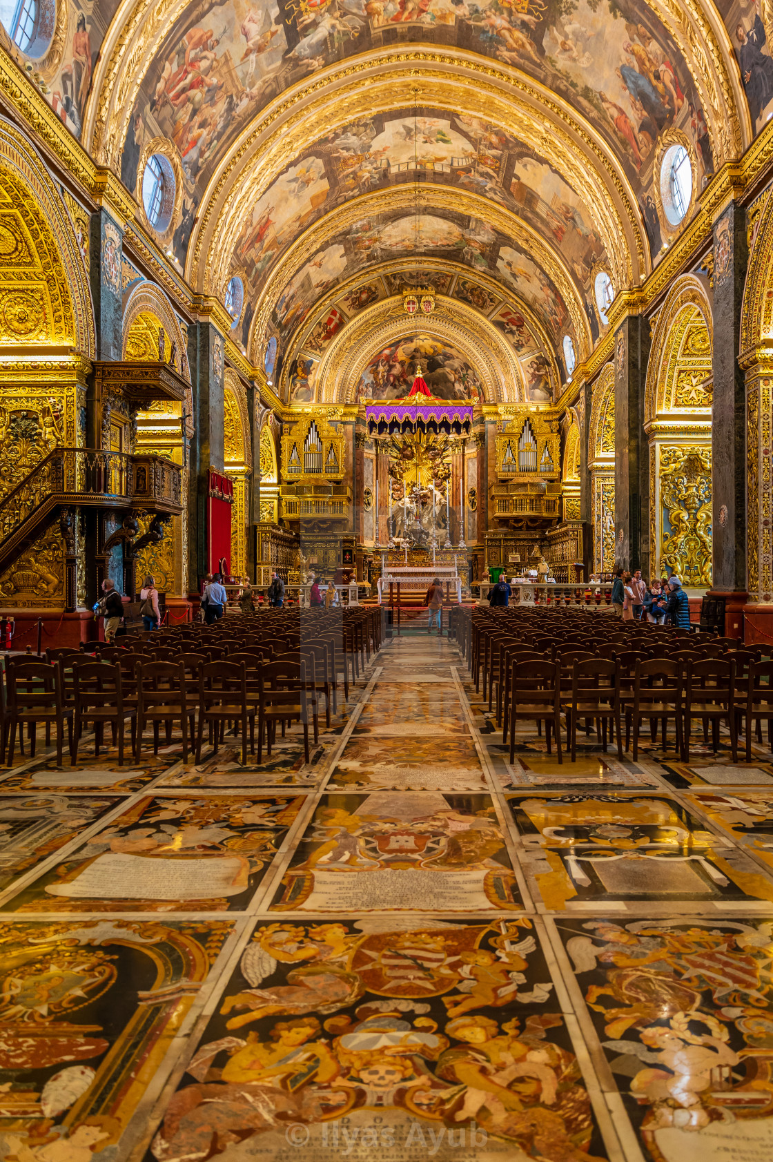 "Inside St. John's Co-Cathedral, Valletta, Malta" stock image