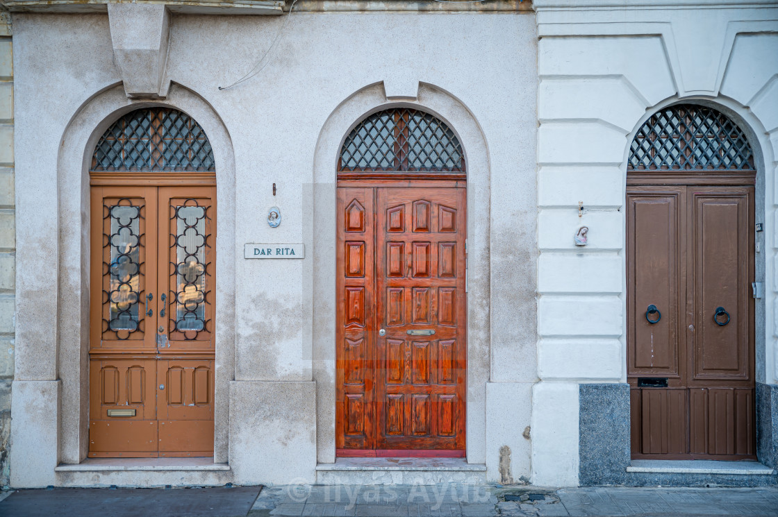 "Doors in Valletta, Malta" stock image