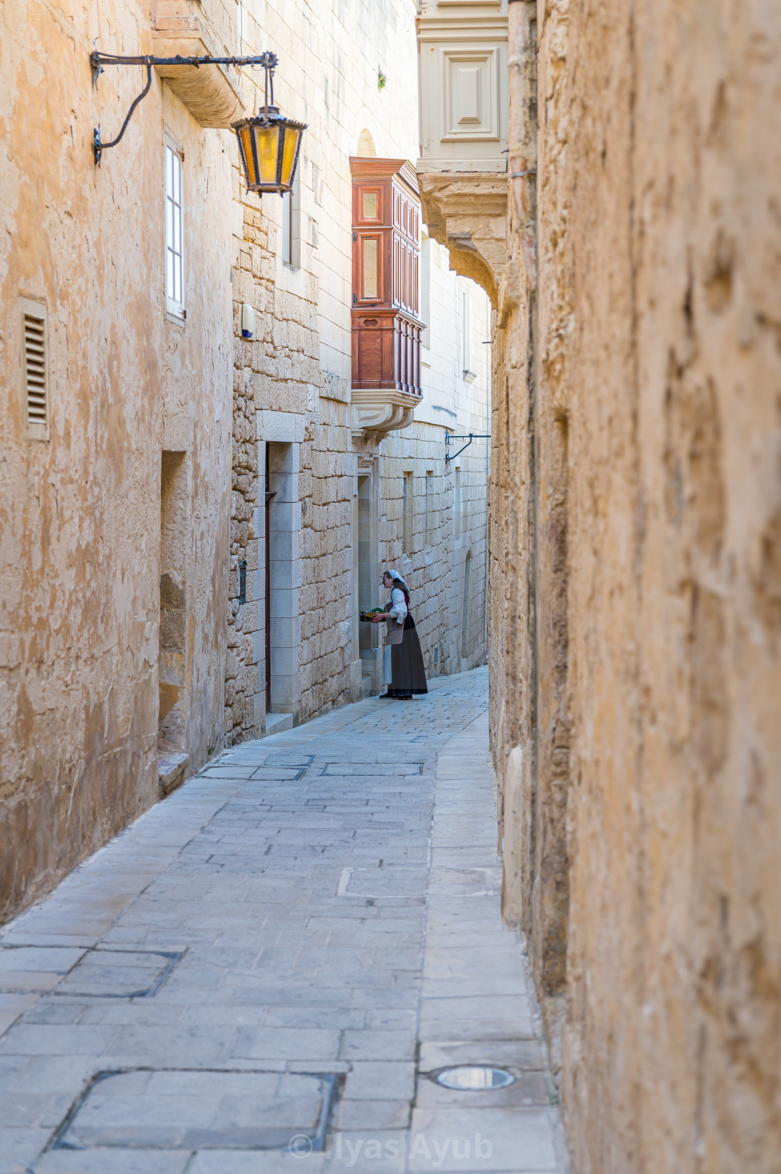 "Street in Mdina, Malta" stock image