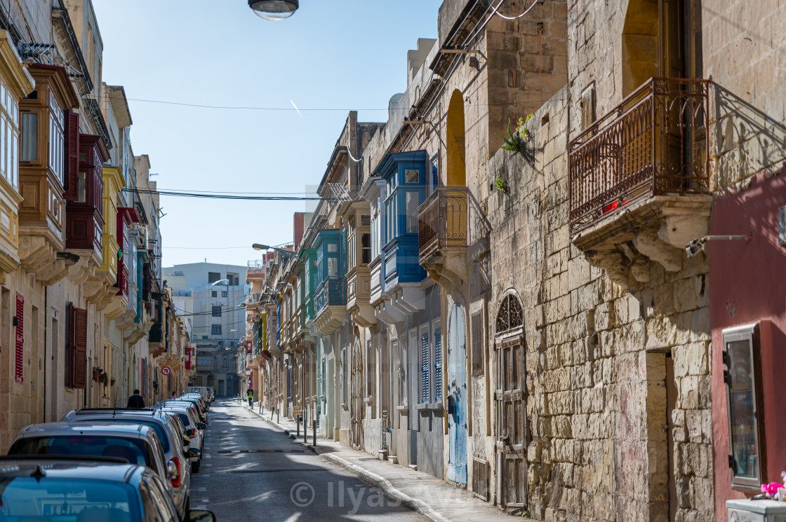 "Street in Sliema, Malta" stock image