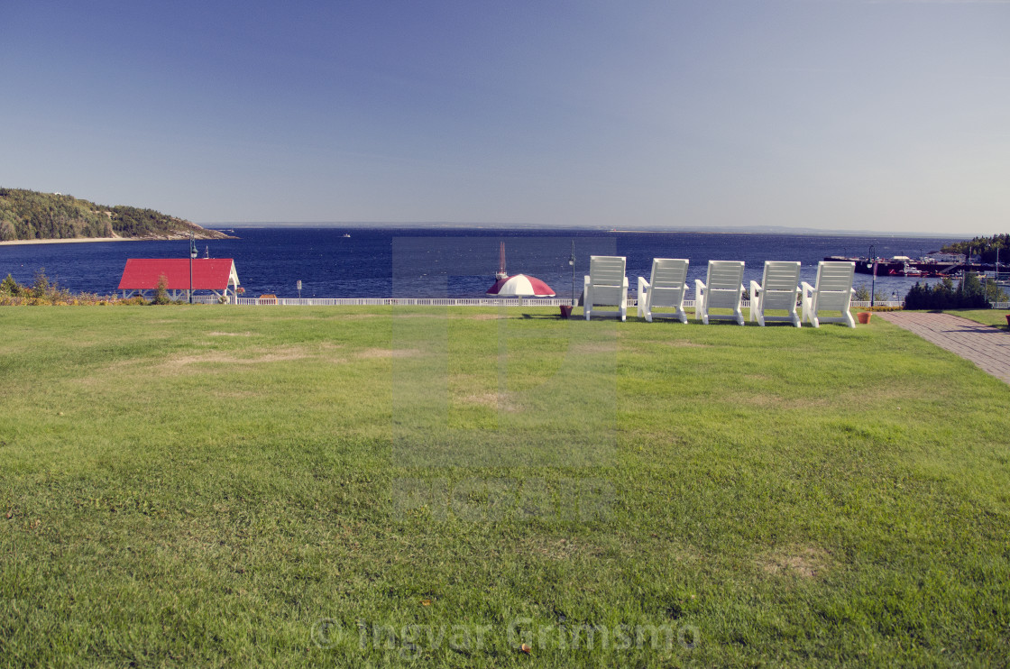 "Summer in Tadoussac, Quebec." stock image