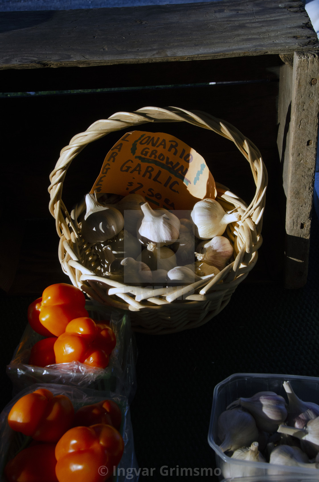 "Autumn Farmers Market in Grimsby, Ontario" stock image