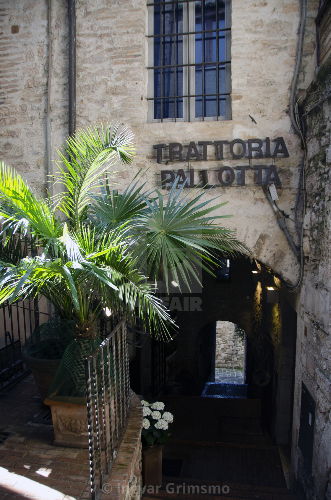 "Italian Trattoria in Assisi, Umbria." stock image