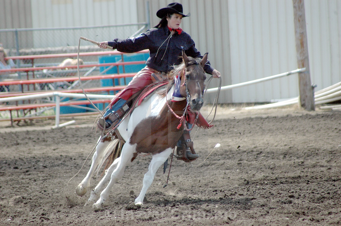 "Woman rider at the NW WA State Fair" stock image