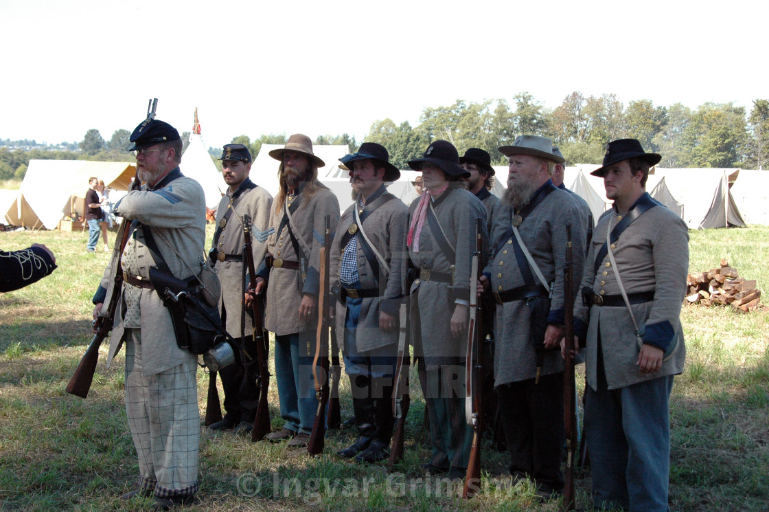 "Civil War Reenactment - Parade before battle" by Ingvar Grimsmo - $12.70 "Civil War Reenactment - Parade before battle" stock image