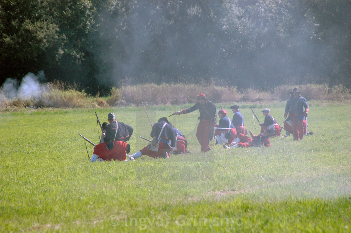 "Civil War Re-enactment Finishing Off the Enemy" by Ingvar Grimsmo - $12.70 "Civil War Re-enactment Finishing Off the Enemy" stock image