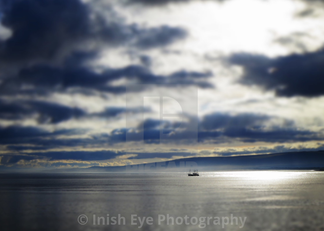 "Fishing Boat On Lough Foyle" stock image