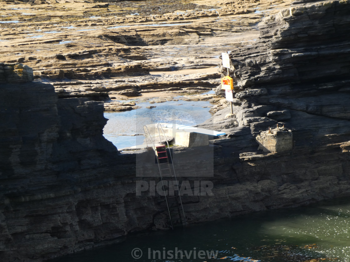 "Cliff Diving in Bundoran" stock image