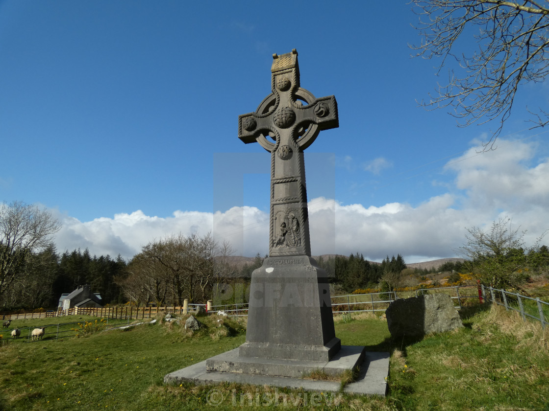 "St Columba High Cross" stock image