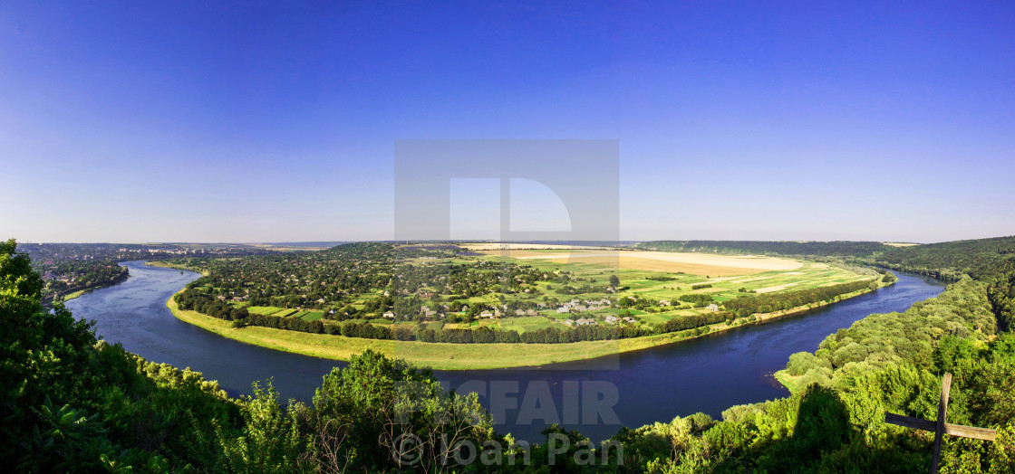 "Ukraine seen from The Thanksgiving Candle monument, Moldova" stock image