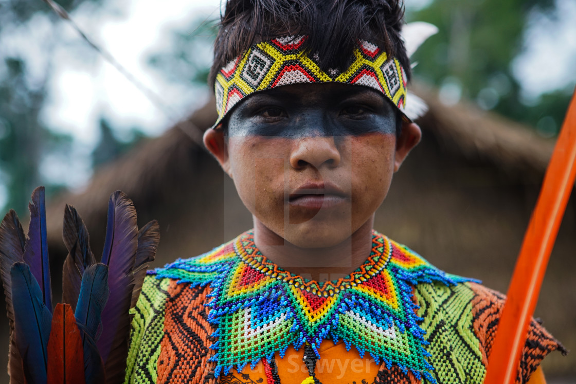 "Huni Kuin child" by Ivan Sawyer - $12.56 "Huni Kuin child" stock image