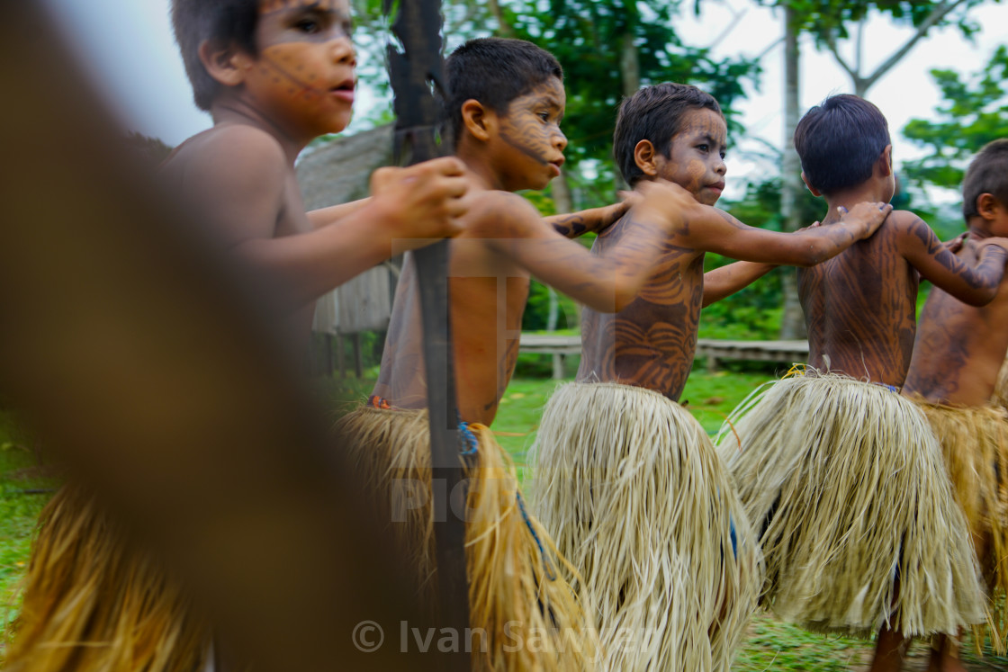 "Yawanawa Children" by Ivan Sawyer - $12.23 "Yawanawa Children" stock image