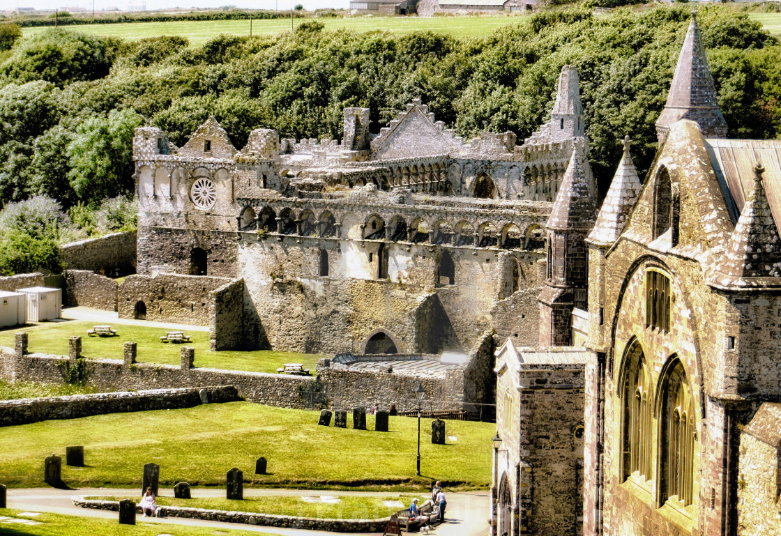 "St. David's Cathedral, Wales" stock image