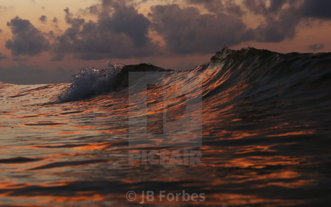 "Orange Beach Waves 118" stock image