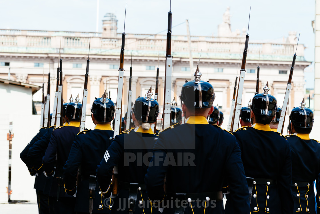 Unidentified Soldiers Marching In A Changing Of The Guard In Old Military  Uniforms - License, Download Or Print For £100.00 | Photos | Picfair