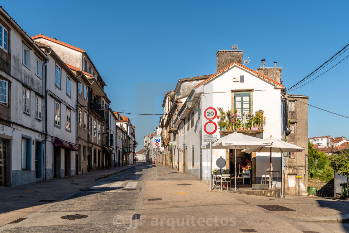 "Street in historical centre of Santiago de Compostela" stock image