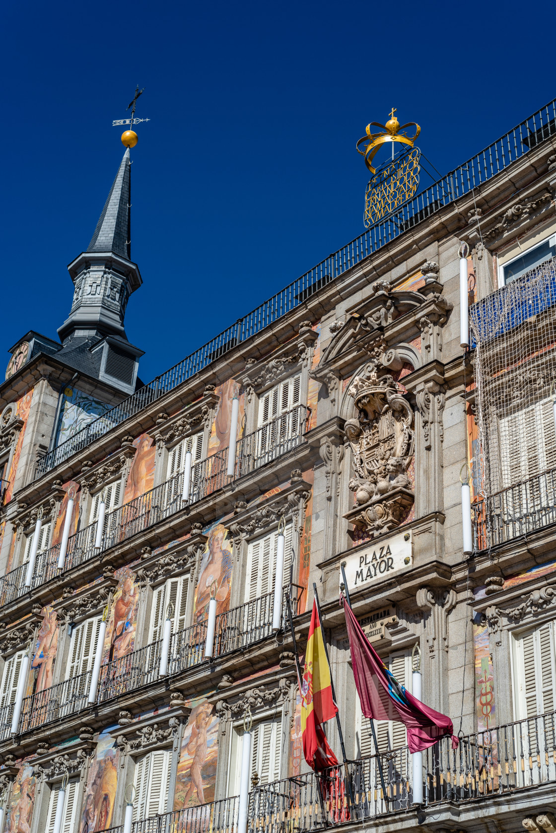 "The Plaza Mayor or Main Square of Madrid" stock image
