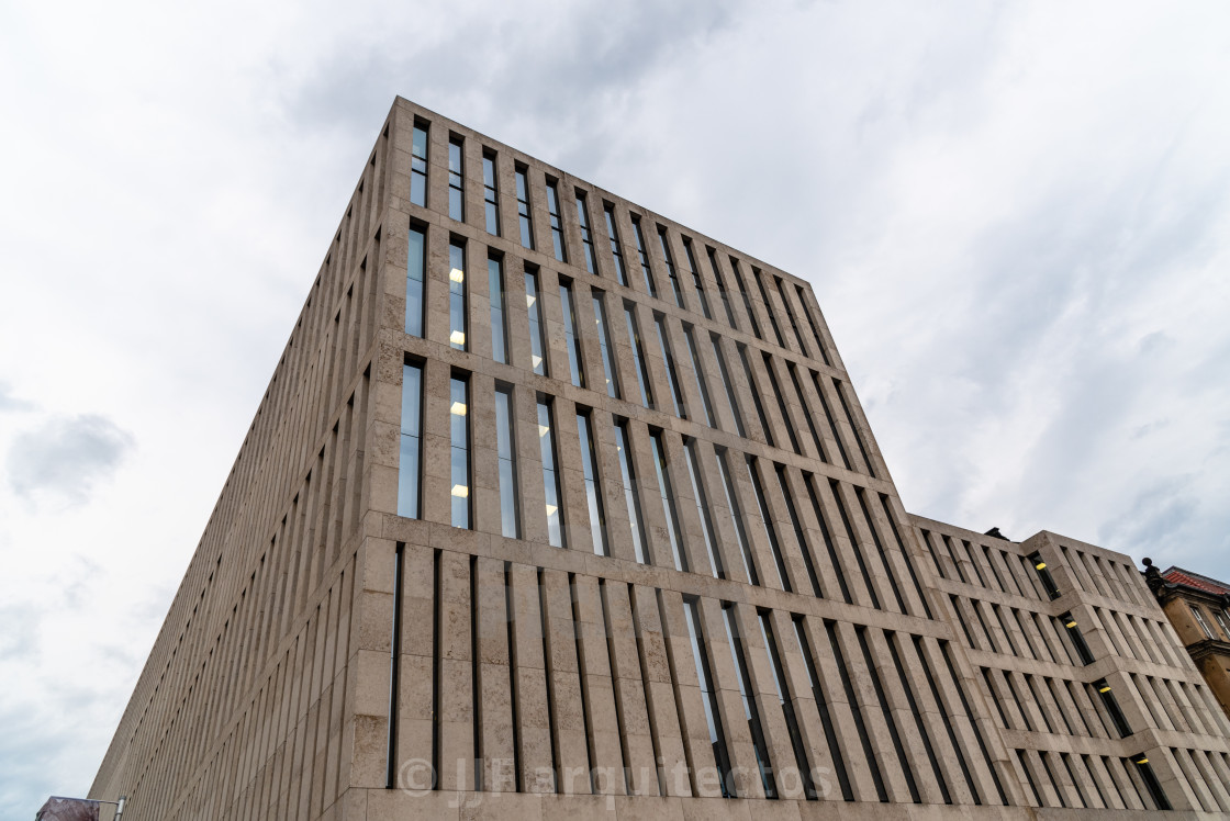 "Modern architecture library in Humboldt University of Berlin" stock image