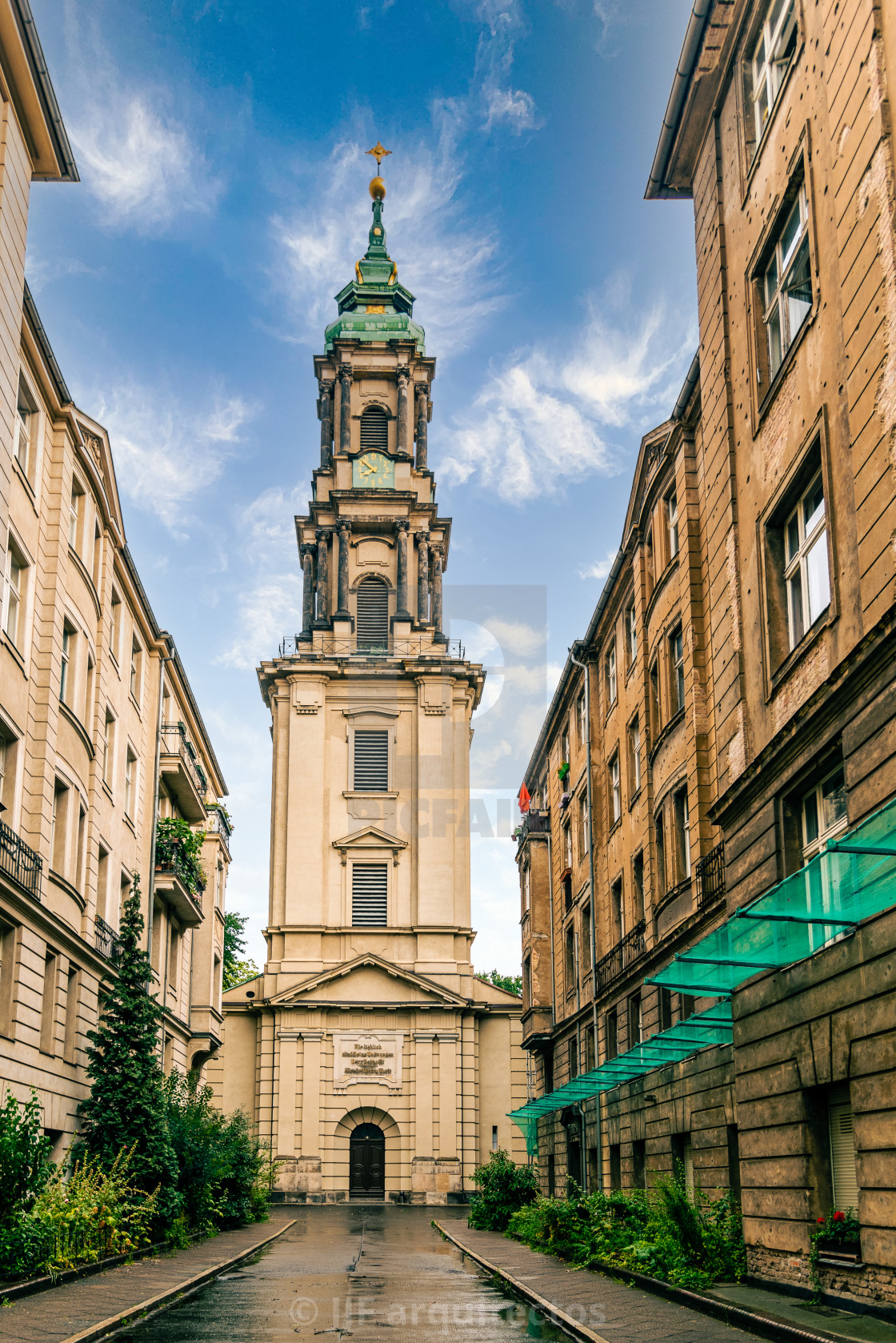 "Beautiful view of Sophien Church in Berlin" stock image