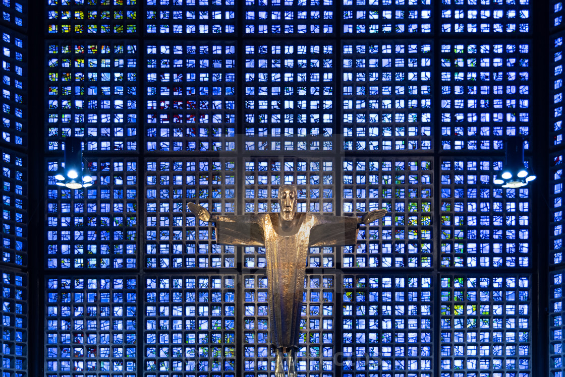 "Interior of Kaiser Wilhelm Memorial Church in Berlin" stock image