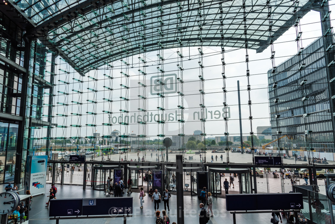 "Central train station in Berlin. Berlin - Hauptbahnhof" stock image