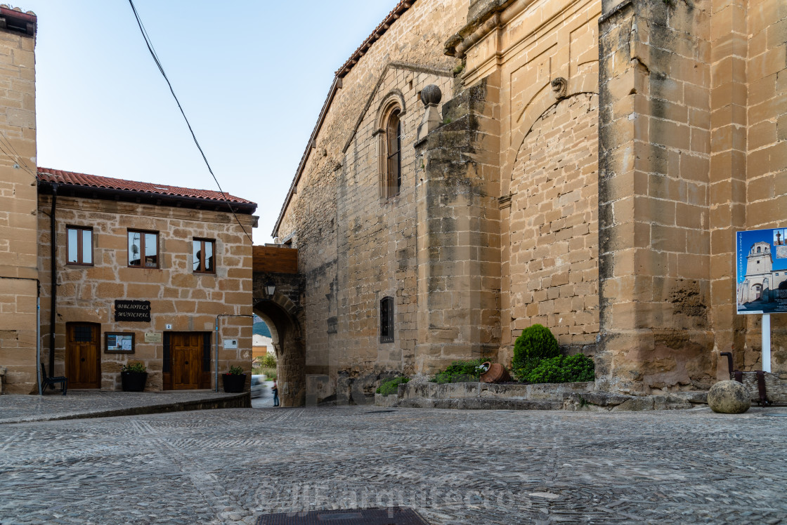 "Medieval village of Sajazarra, La Rioja, Spain" stock image