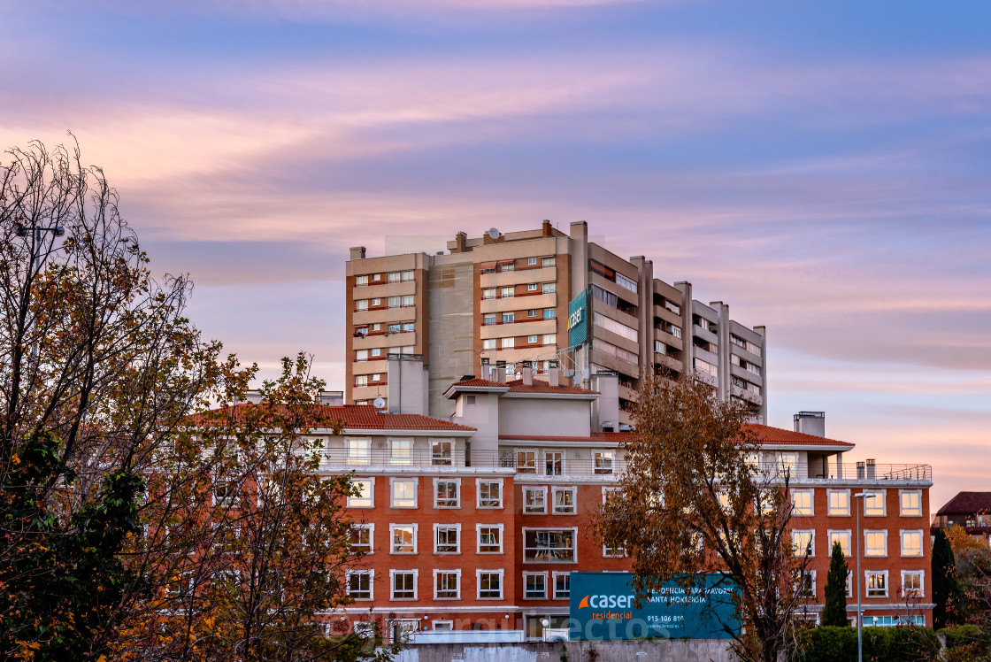 "CASER nursing home for elderly in Madrid" stock image