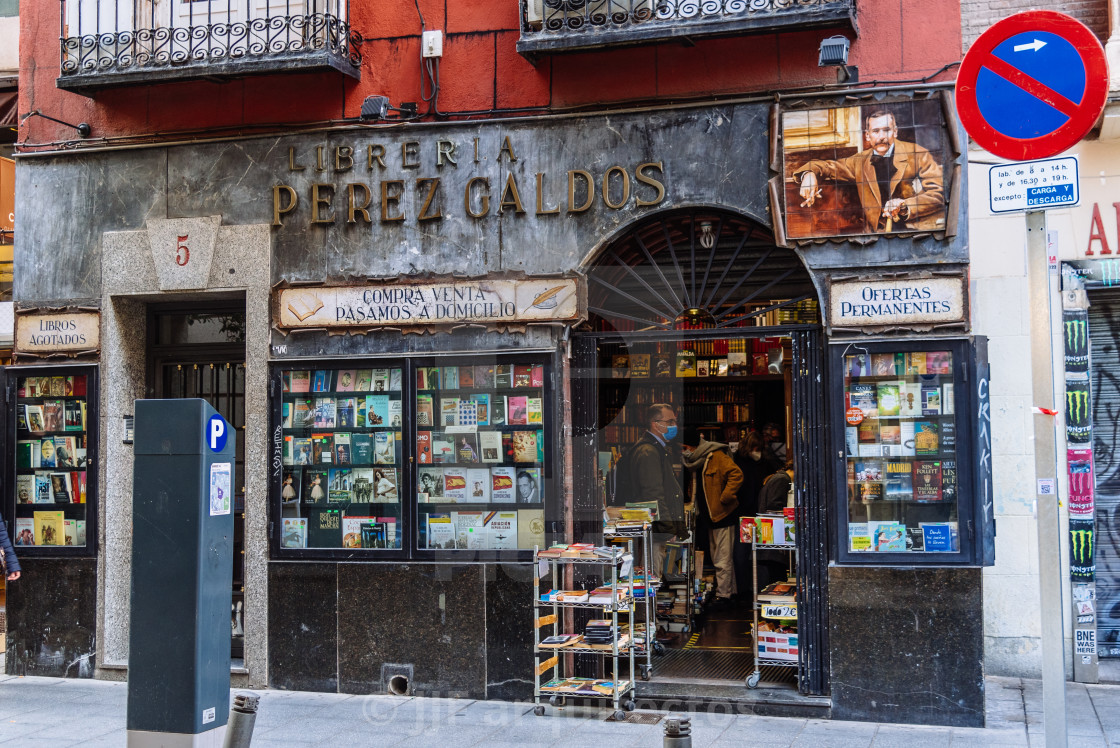 "Perez Galdos Old Bookstore in Madrid, Spain" stock image