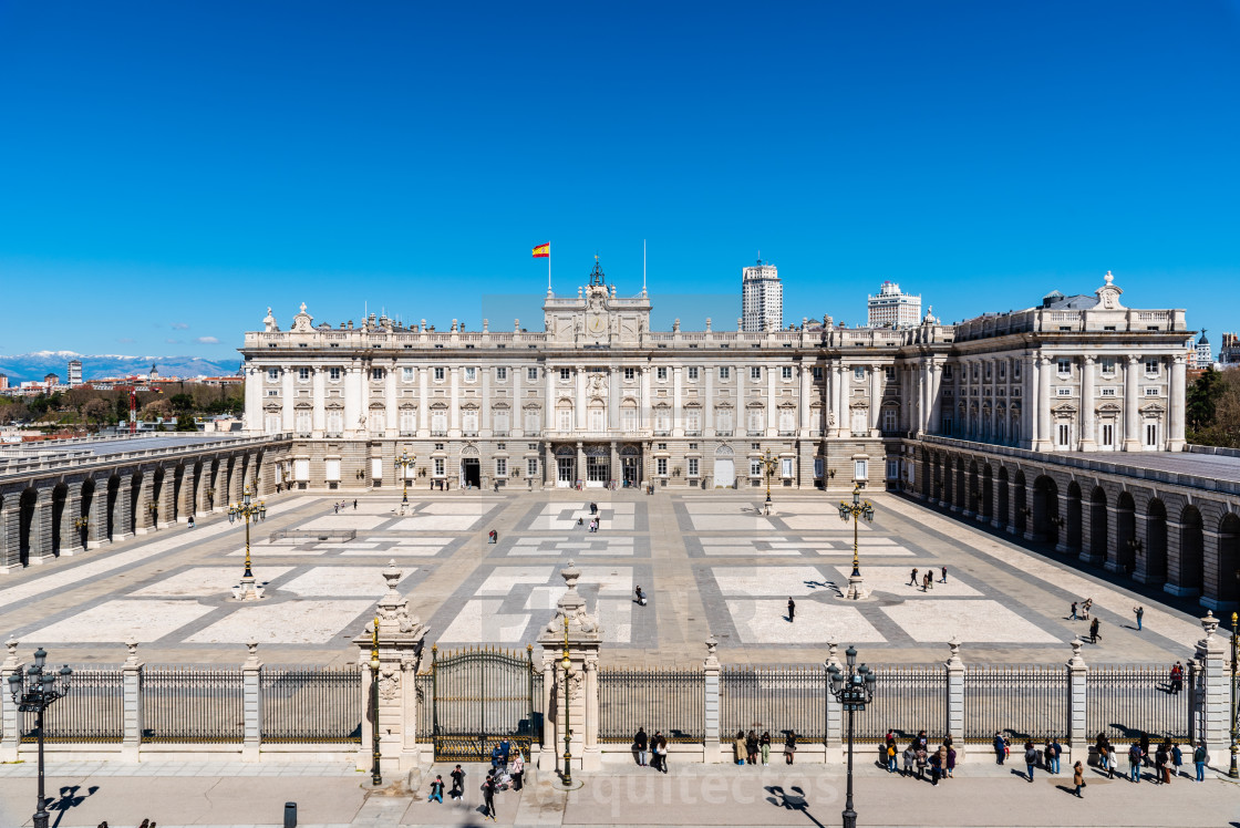 "The Royal Palace of Madrid in Spain" stock image