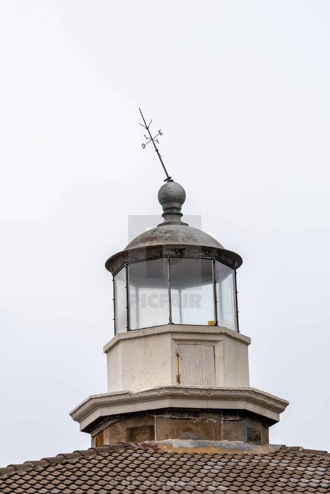 "Close Up Detail of the Lantern of a Lighthouse" stock image