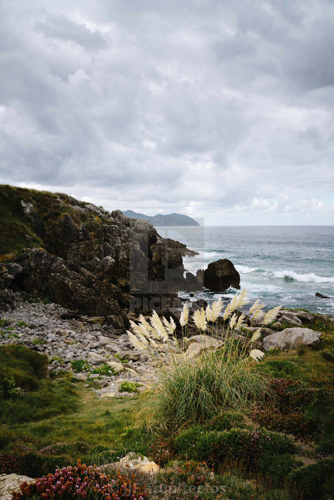 "Beautiful Cliffs in the Coast of Cantabria" stock image