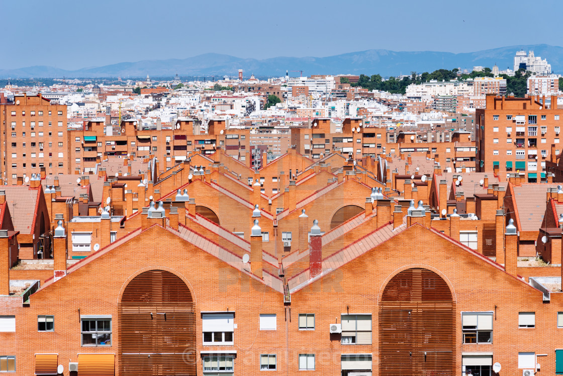 "Skyline of Madrid from Tio Pio Par" stock image