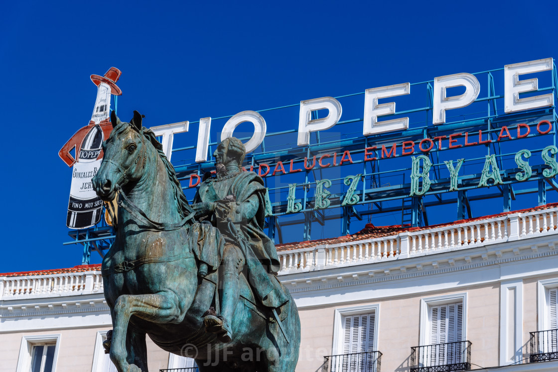 "Puerta del Sol in central Madrid, Spain." stock image