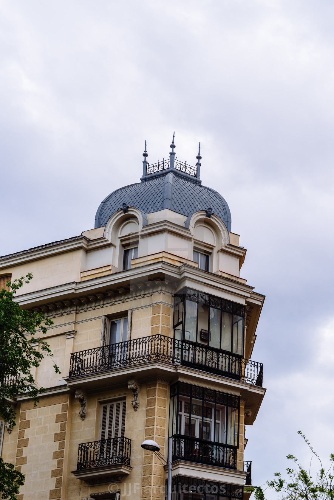 "Luxury old residential building in central Madrid" stock image