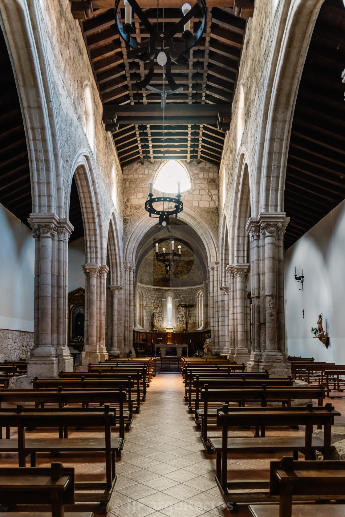 "Interior view of the Church of Saint Philip in Brihuega" stock image