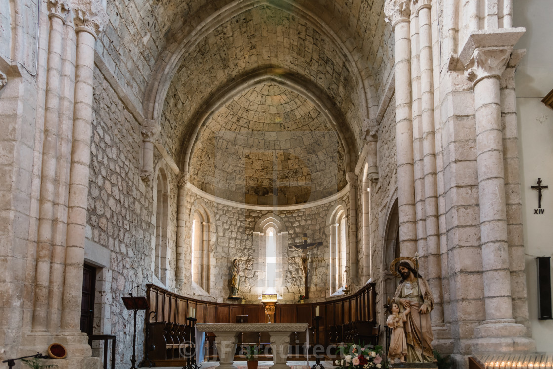 "Interior view of the Church of Saint Philip in Brihuega" stock image