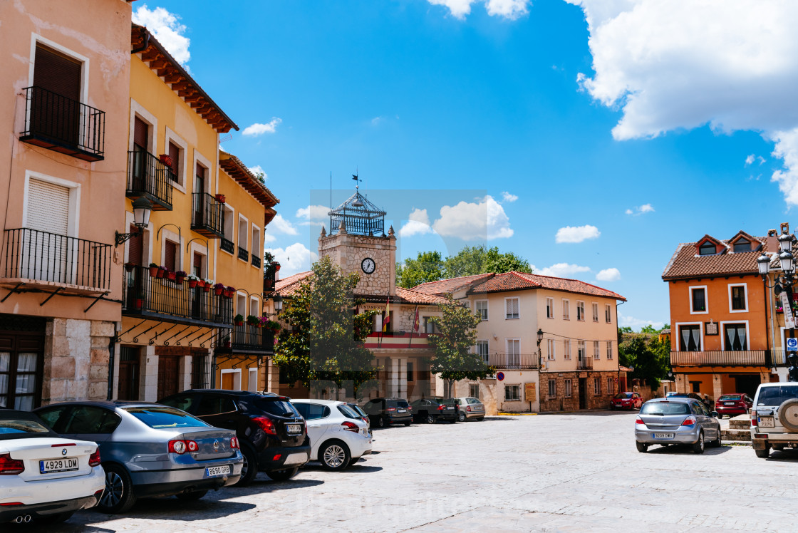 "View of the town of Brihuega in Guadalajara" stock image