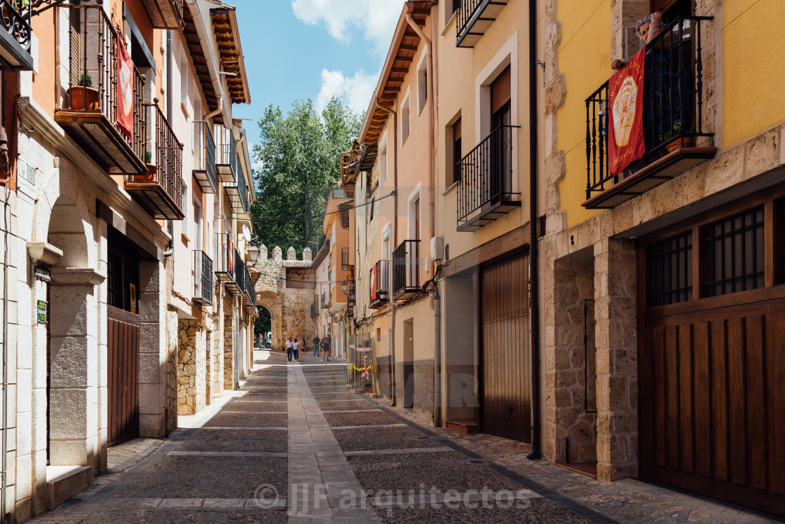 "View of the town of Brihuega in Guadalajara" stock image