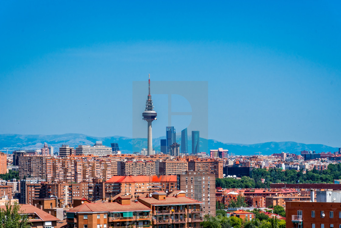 "Skyline of Madrid from Tio Pio Par" stock image