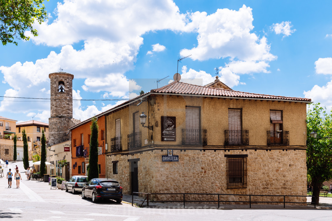 "View of the town of Brihuega in Guadalajara" stock image