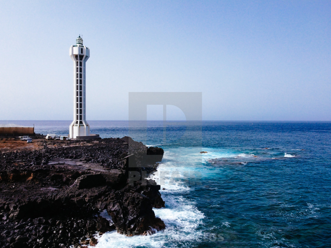 "Punta Lava Lighthouse in La Palma, Canary Islands" stock image