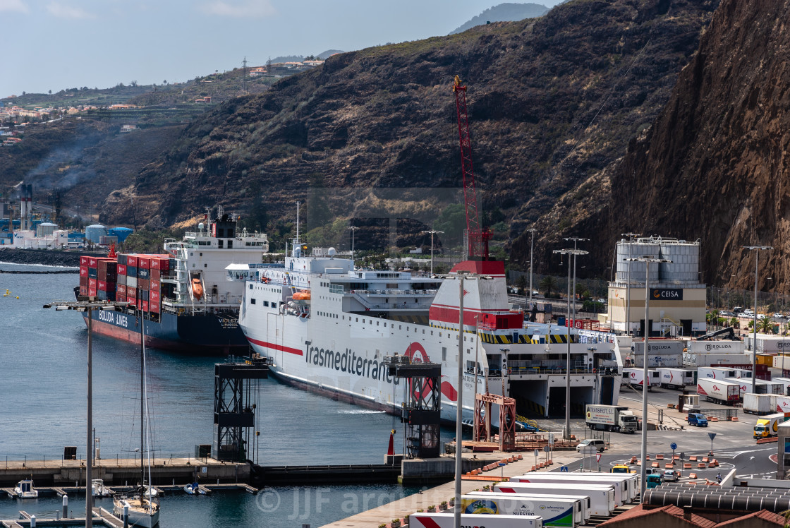 "The Harbour of Santa Cruz de La Palma" stock image