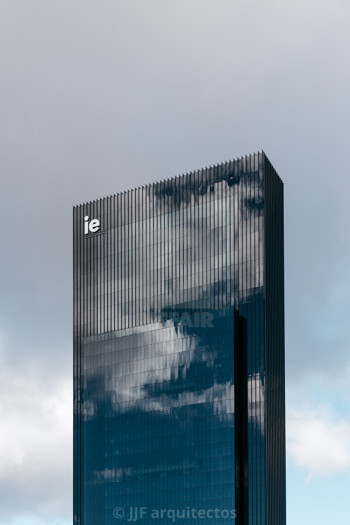 "IE University skyscraper in Cuatro Torres Business Area in Madrid" stock image