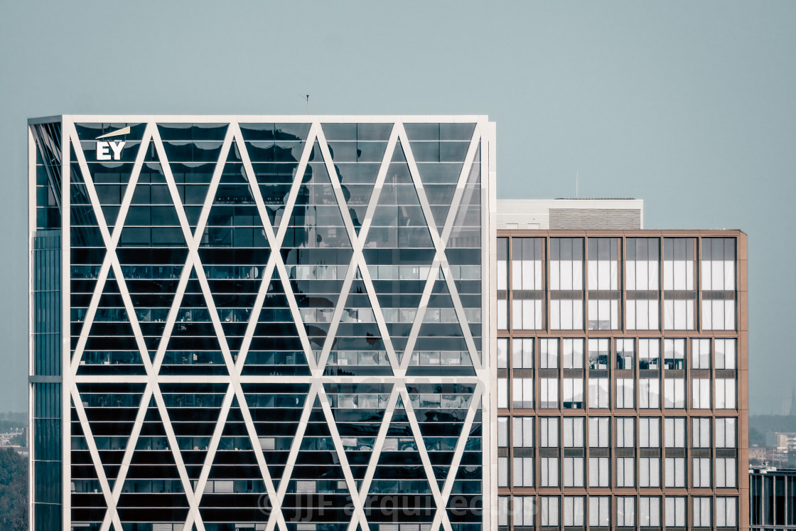 "Ernst and Young Global Limited or EY headquarter in Amsterdam." stock image