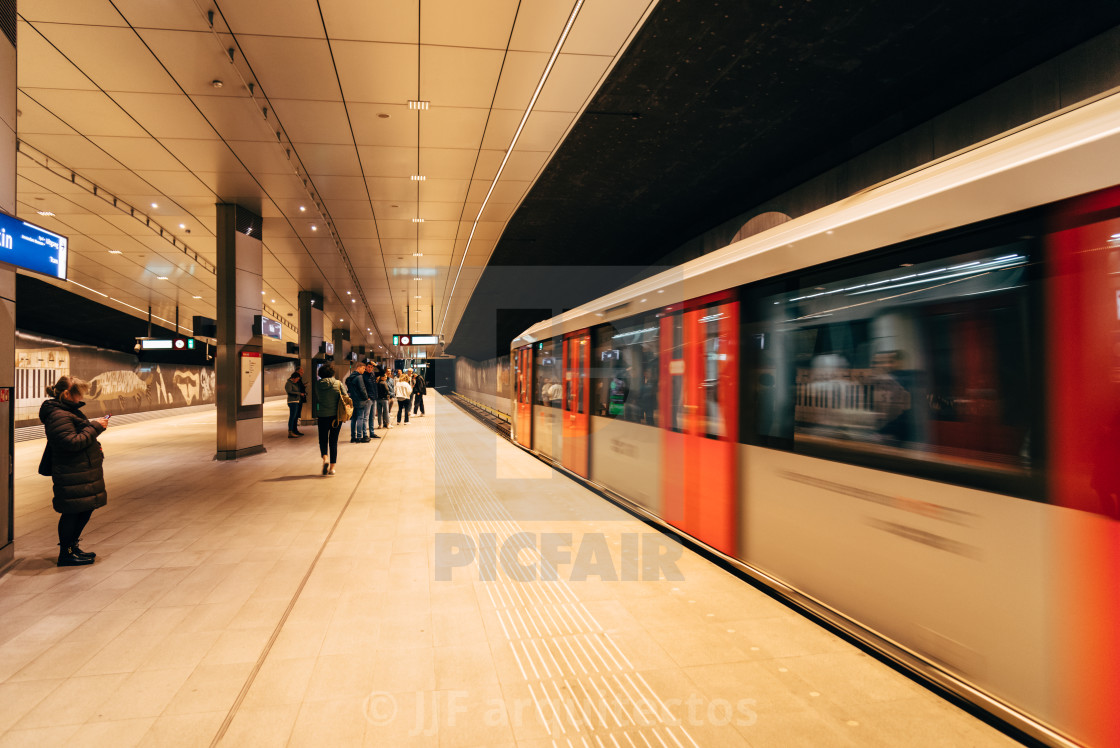 "Underground station in central Amsterdam in Nehterlands" stock image