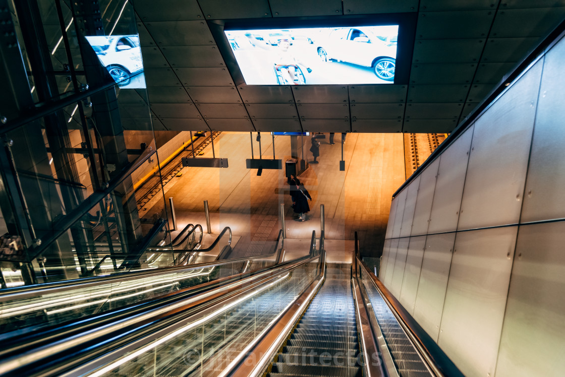 "Underground station in central Amsterdam in Nehterlands" stock image